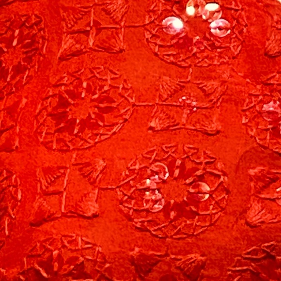 Brand new from India. Long red sequin dress US size 12 - Picture 10 of 16